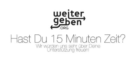 Hast Du 15 Minuten Zeit ?  Ganz einfach ehrenamtlich helfen