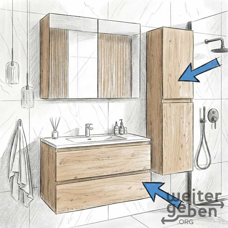 Badset Wandschrank Unterschrank in Kamenz