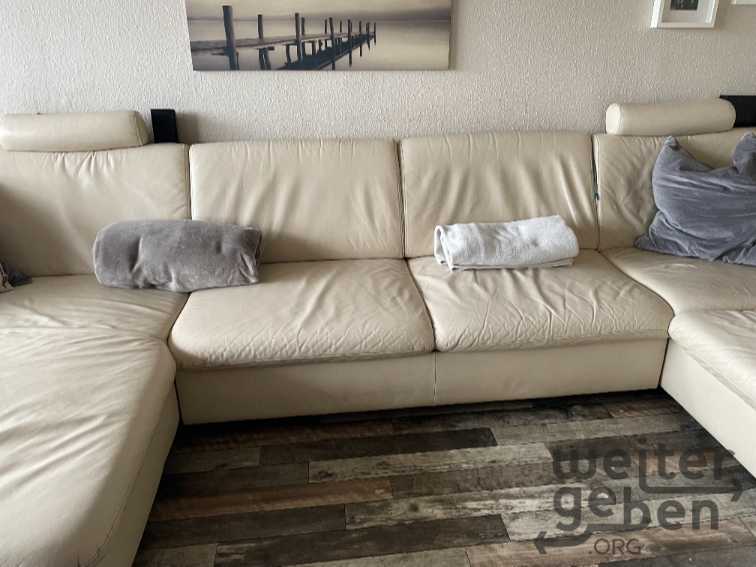 echtleder Couch : U-Form in Arnsberg
