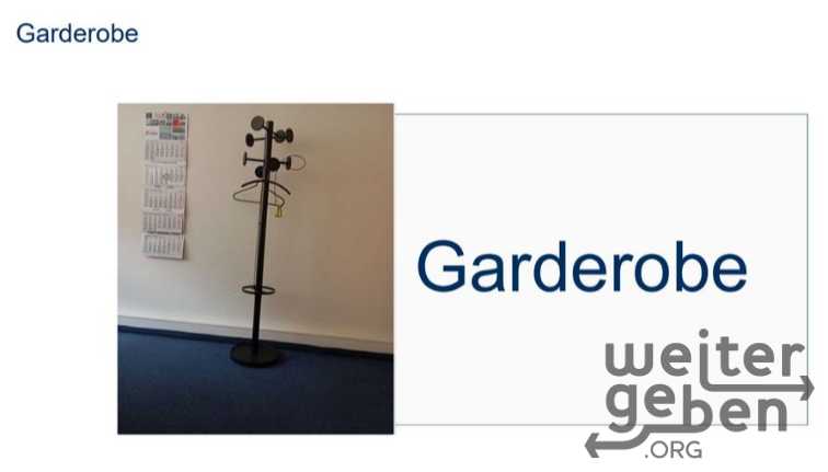 Garderobe – Spende in Frankfurt