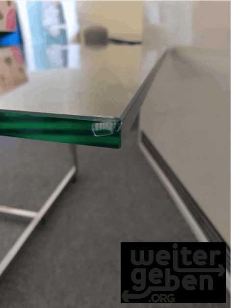 Glastische in Hof