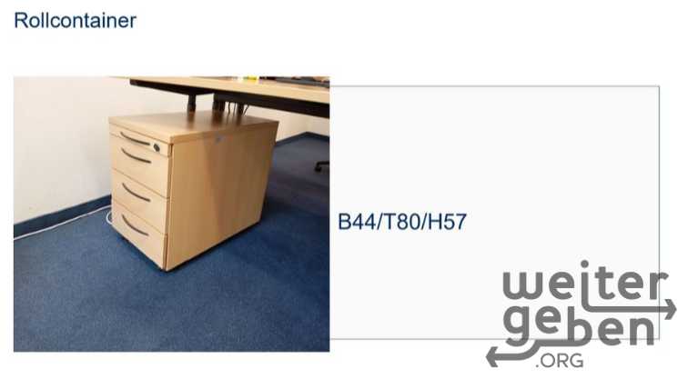 Rollcontainer – Spende in Frankfurt