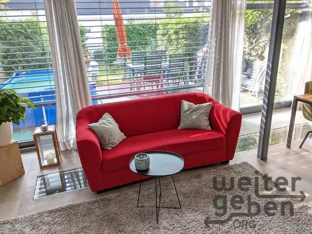 rotes Sofa in Münster