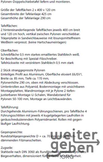 große Schiebetafeln (nagelneue) in Mainz
